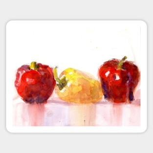 Three Peppers - Original Watercolors Sticker